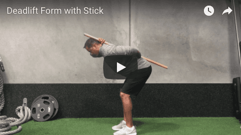 Deadlift form with stick